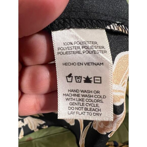 Anthropologie Maison Du Soir Romantic Boho Kimono Robe Floral Black L/XL Spring - Picture 5 of 8